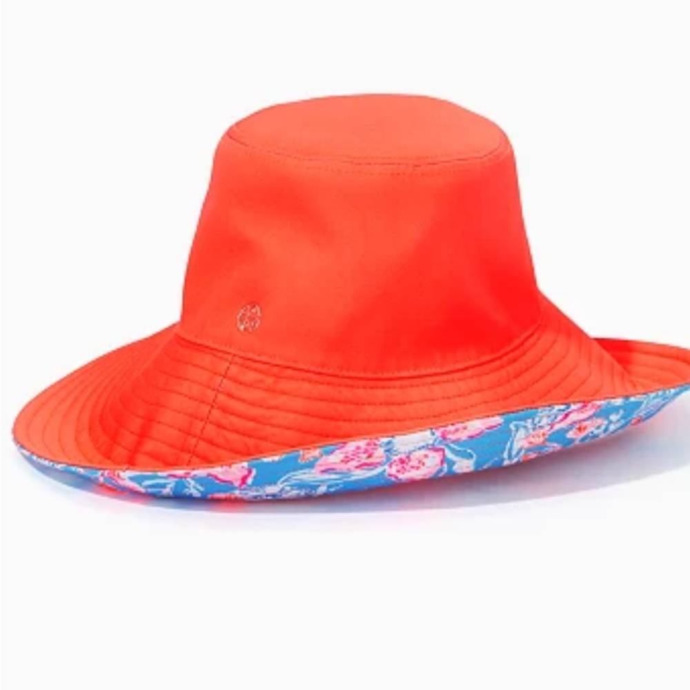 Lilly Pulitzer. Reversible canvas sun hat. Multi Bahamian Rapsody.